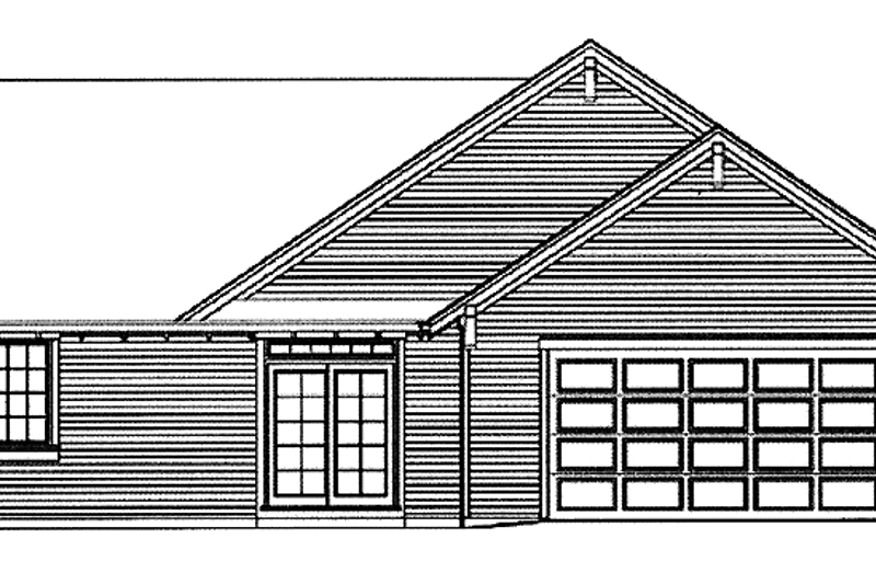 Architectural House Design - Exterior - Rear Elevation for Craftsman House Plan #48-808 - 3 bed, 2 bath