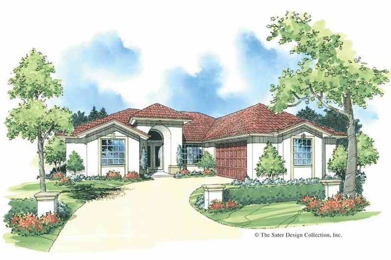 Architectural House Design - Adobe / Southwestern Exterior - Front Elevation Plan #930-338