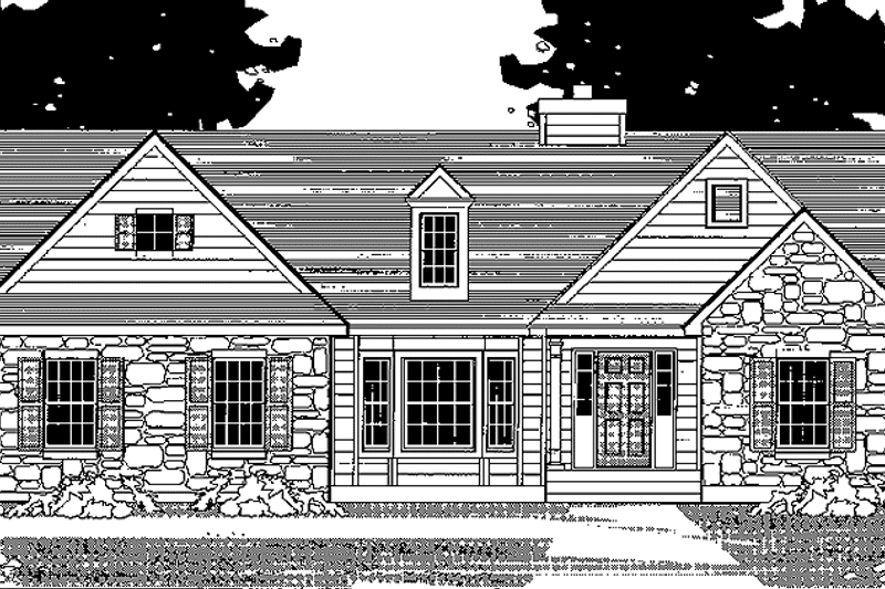 Dream House Plan - Exterior - Front Elevation 3 for Country House Plan #1053-33 - 3 bed, 2 bath