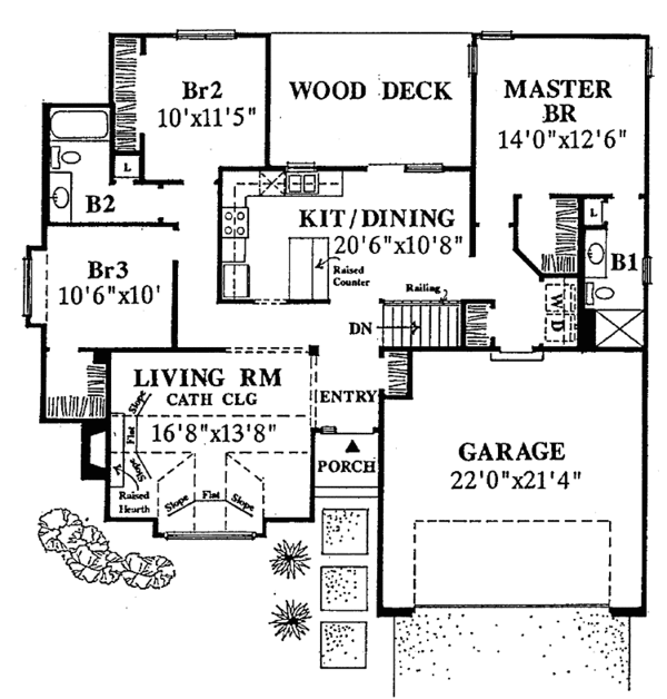 Dream House Plan - Craftsman Floor Plan - Main Floor Plan #334-132