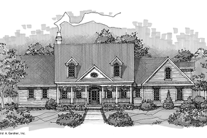 Country Exterior - Front Elevation Plan #929-409