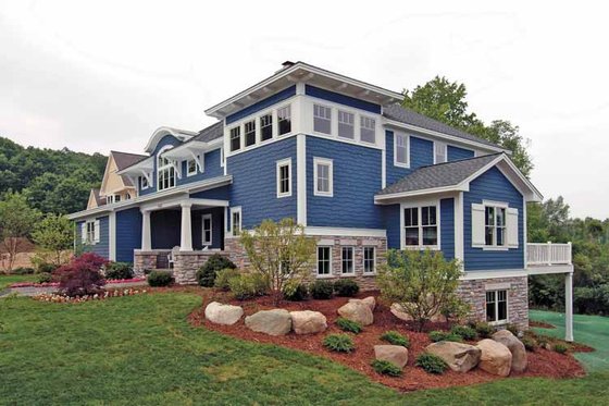 Exterior - Rear Elevation for Craftsman House Plan #928-18 - 4 bed, 2.5 bath