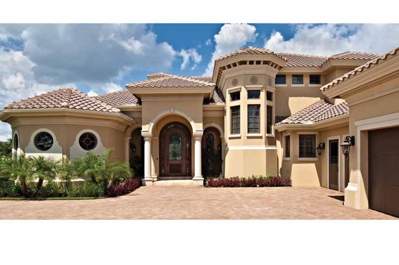 House Design - Exterior - Front Elevation 3 for Mediterranean House Plan #930-440 - 5 bed, 5.5 bath