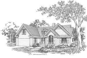 Ranch Exterior - Front Elevation Plan #929-385