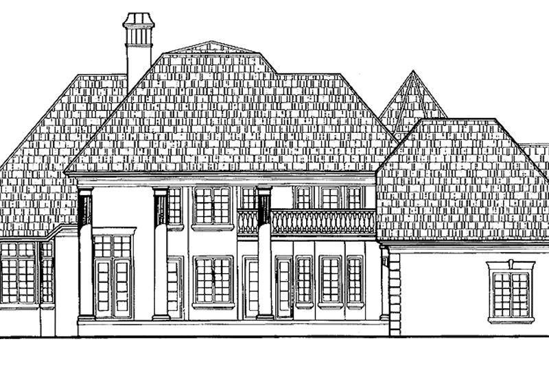 Home Plan - Exterior - Rear Elevation 1 for Classical House Plan #930-271 - 4 bed, 3.5 bath