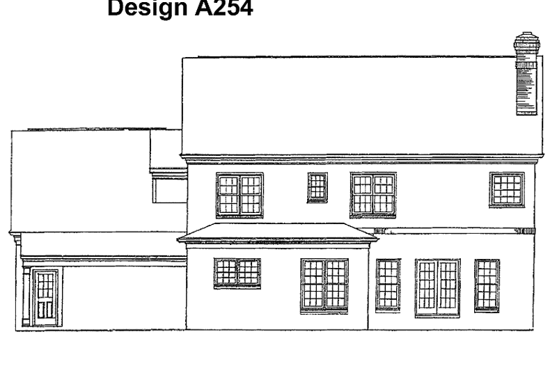 Home Plan - Exterior - Rear Elevation for Classical House Plan #453-218 - 4 bed, 3.5 bath