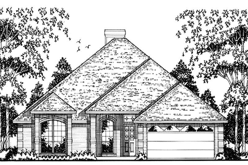 House Plan Design - European Exterior - Front Elevation Plan #42-666