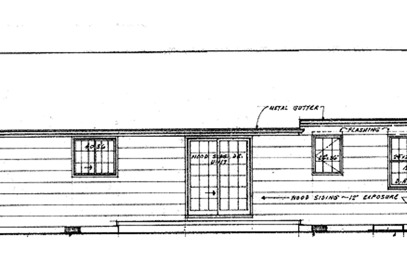 Dream House Plan - Exterior - Rear Elevation for Ranch House Plan #72-495 - 2 bed, 2 bath
