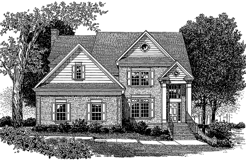 Dream House Plan - Traditional Exterior - Front Elevation Plan #453-136