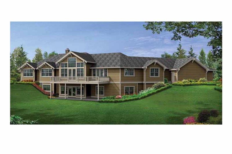Architectural House Design - Exterior - Rear Elevation 1 for Craftsman House Plan #132-552 - 4 bed, 3.5 bath