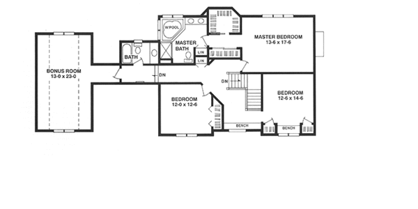 Dream House Plan - Country Floor Plan - Upper Floor Plan #981-26