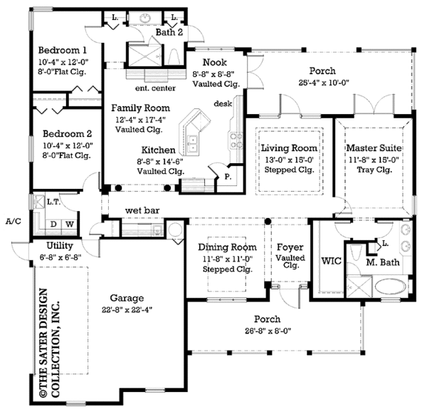 House Plan Design - Craftsman Floor Plan - Main Floor Plan #930-191