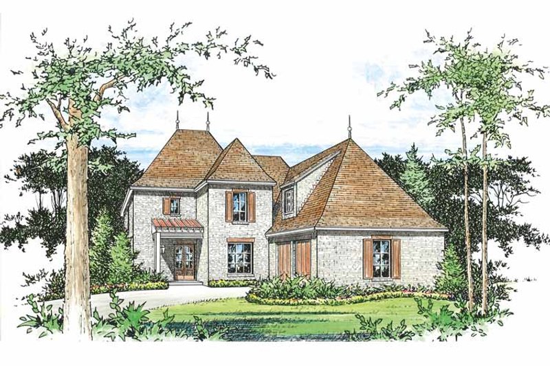 Architectural House Design - Exterior - Front Elevation 3 for Country House Plan #15-392 - 4 bed, 3 bath
