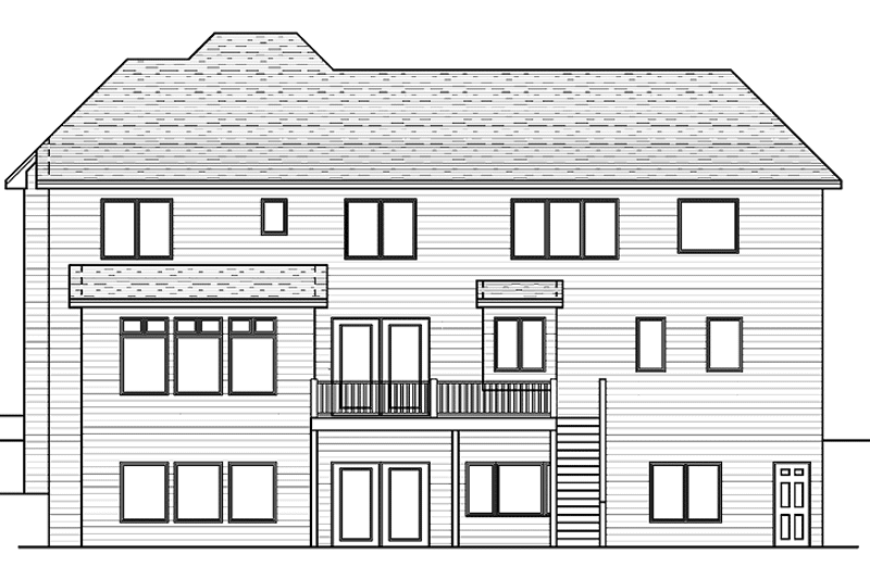 Dream House Plan - Exterior - Rear Elevation for Traditional House Plan #51-660 - 3 bed, 2.5 bath