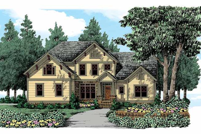 House Blueprint - Craftsman Exterior - Front Elevation Plan #927-336