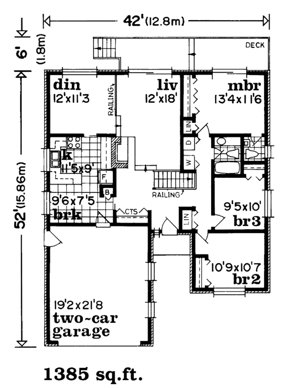 Home Plan - Prairie Floor Plan - Main Floor Plan #47-956