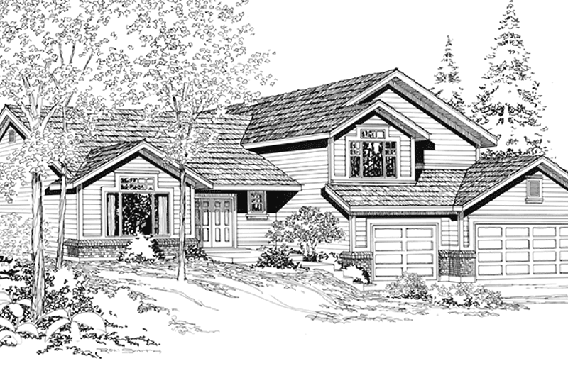 Architectural House Design - Traditional Exterior - Front Elevation Plan #966-23