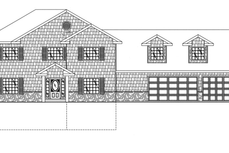 Dream House Plan - Exterior - Front Elevation 4 for Traditional House Plan #117-837 - 5 bed, 3.5 bath