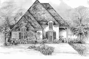 Dream House Plan - European Exterior - Front Elevation Plan #301-153