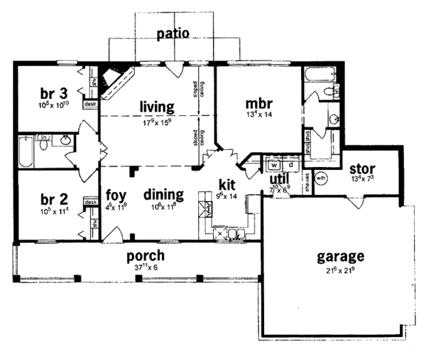 House Plan Design - Classical Floor Plan - Main Floor Plan #36-619