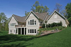 Exterior - Rear Elevation for Craftsman House Plan #928-207 - 4 bed, 3 bath