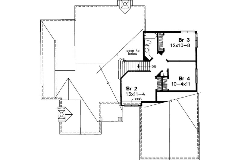 Home Plan - Floor Plan - Upper Floor for Traditional House Plan #320-589 - 4 bed, 2.5 bath