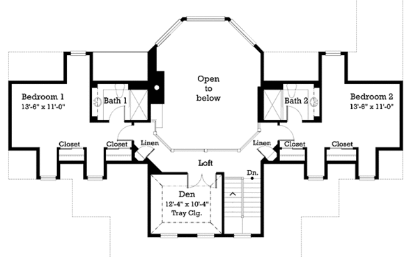 House Blueprint - Victorian Floor Plan - Upper Floor Plan #930-213