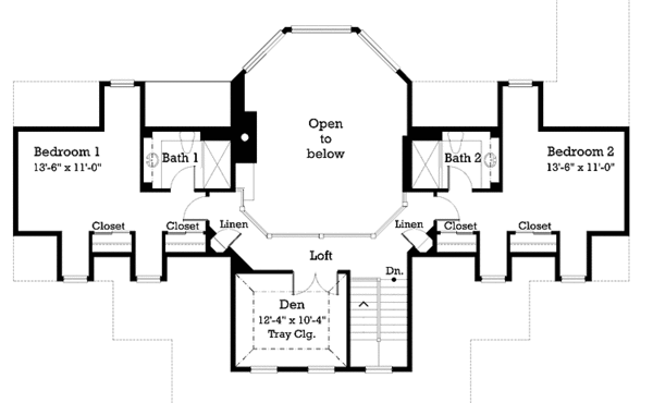 Architectural House Design - Victorian Floor Plan - Upper Floor Plan #930-213