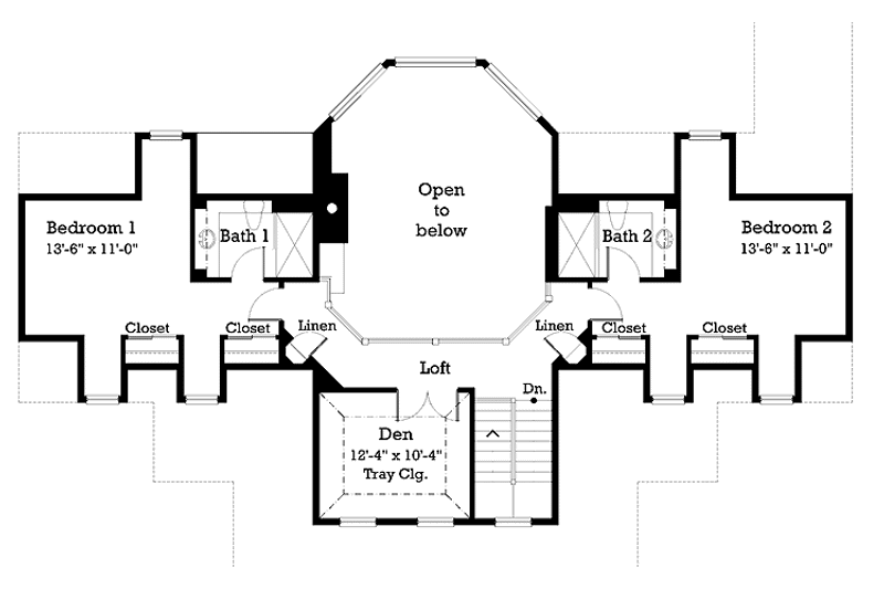 Dream House Plan - Floor Plan - Upper Floor for Victorian House Plan #930-213 - 3 bed, 3.5 bath
