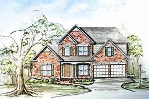 Traditional Exterior - Front Elevation Plan #54-299