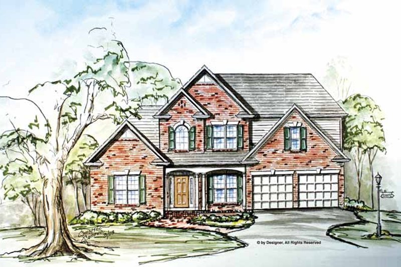 Home Plan - Traditional Exterior - Front Elevation Plan #54-299