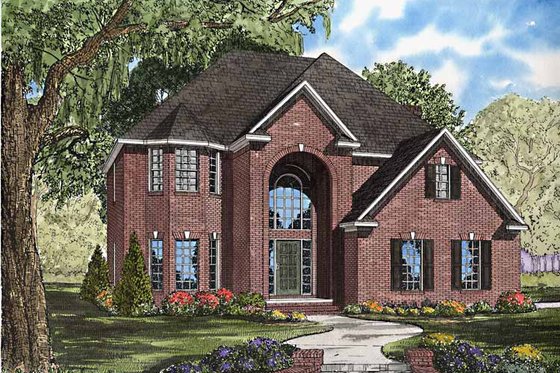 Exterior - Front Elevation 3 for Traditional House Plan #17-3241 - 3 bed, 2.5 bath
