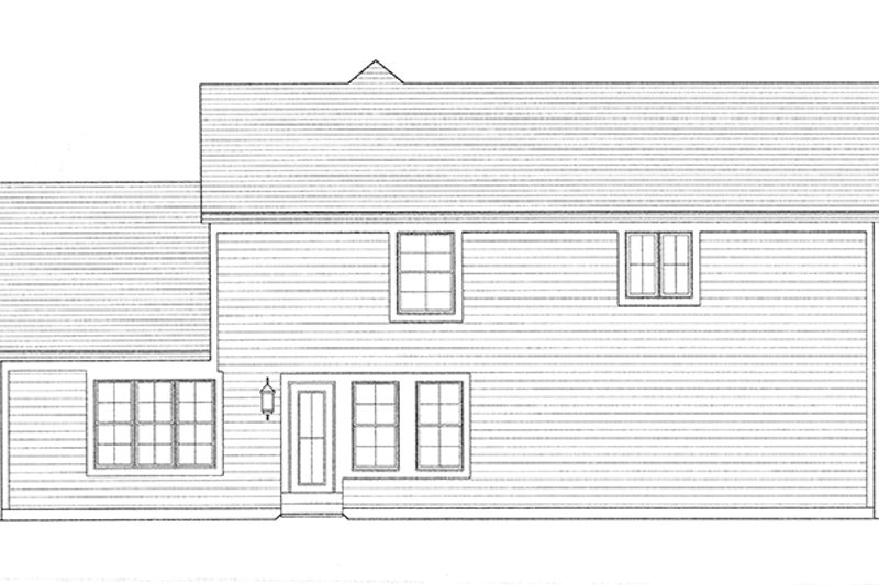 Architectural House Design - Exterior - Rear Elevation 1 for Country House Plan #46-845 - 3 bed, 2.5 bath