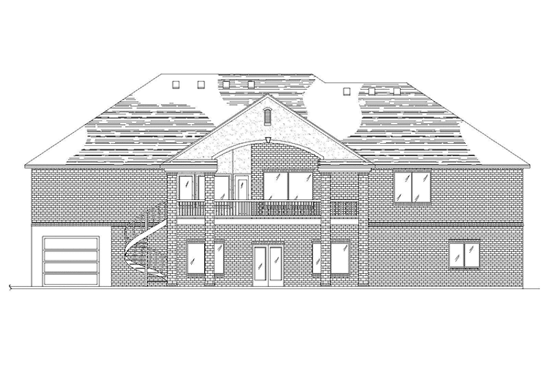 Home Plan - Exterior - Rear Elevation for Traditional House Plan #945-117 - 3 bed, 2.5 bath
