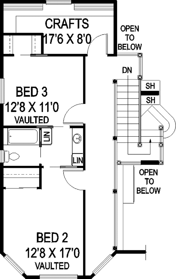 Home Plan - Country Floor Plan - Upper Floor Plan #60-717