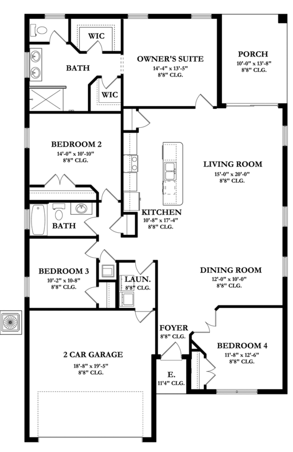 Architectural House Design - Mediterranean Floor Plan - Main Floor Plan #1058-56