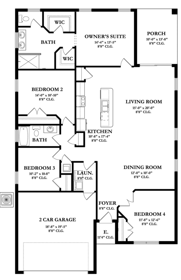 Mediterranean Floor Plan - Main Floor Plan #1058-56