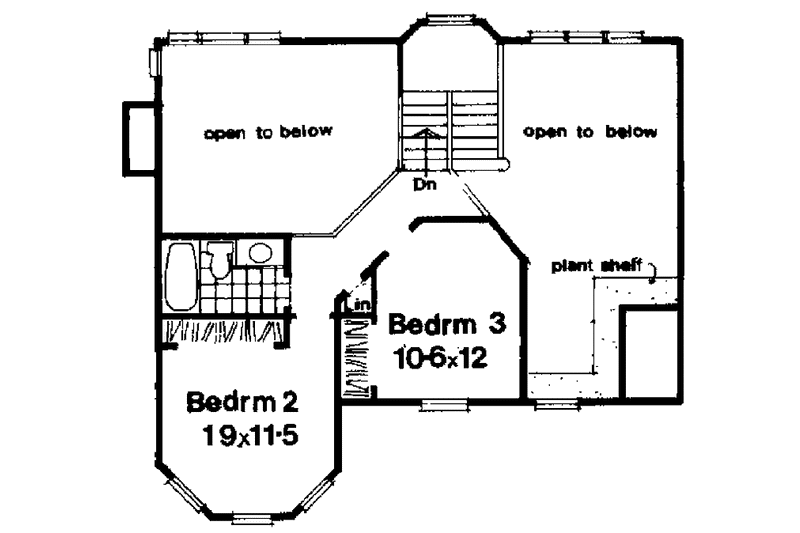 Home Plan - Floor Plan - Upper Floor for Country House Plan #300-129 - 3 bed, 2.5 bath