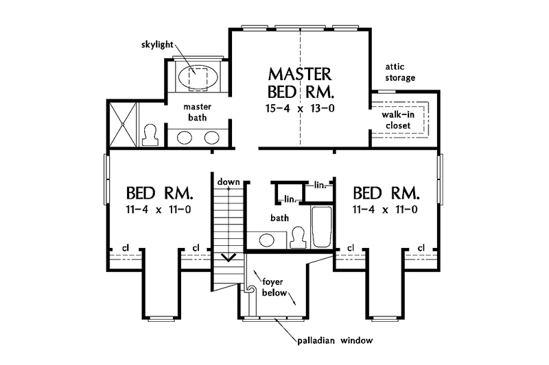 Home Plan - Floor Plan - Upper Floor for Country House Plan #929-546 - 4 bed, 3.5 bath