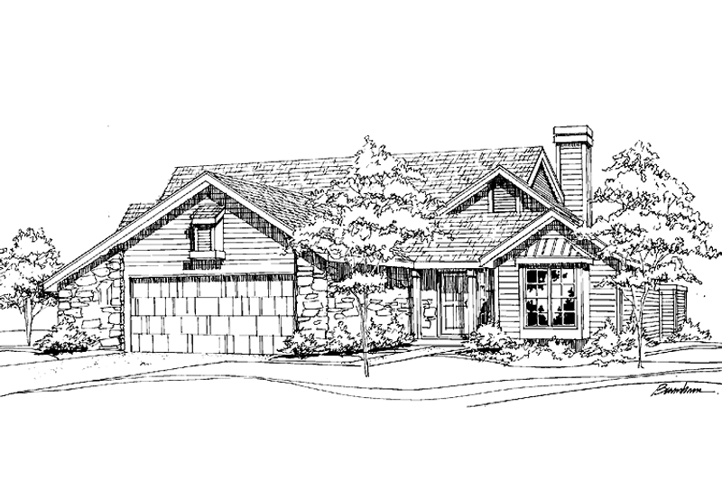 Architectural House Design - Craftsman Exterior - Front Elevation Plan #320-859