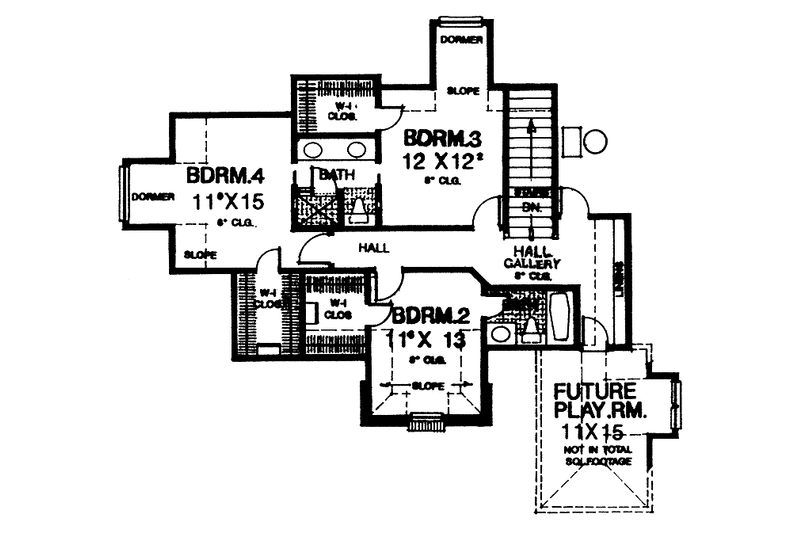 Home Plan - Floor Plan - Upper Floor for European House Plan #310-1129 - 4 bed, 3.5 bath
