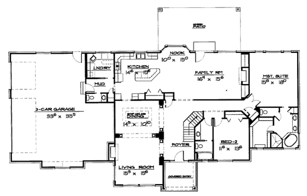Dream House Plan - Country Floor Plan - Main Floor Plan #308-285