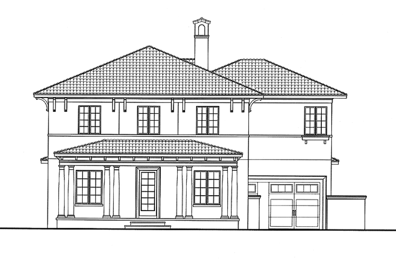 House Plan Design - Mediterranean Exterior - Front Elevation Plan #999-135
