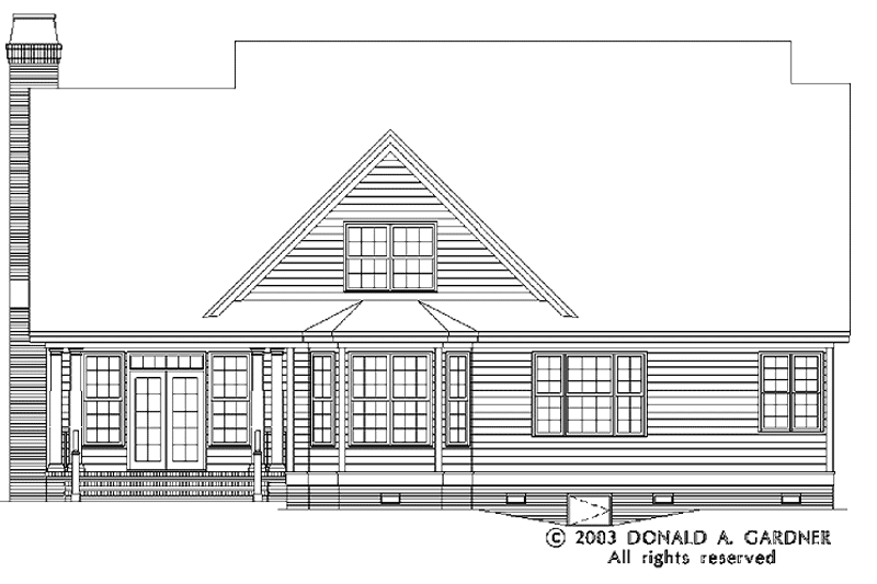 Home Plan - Exterior - Rear Elevation for Classical House Plan #929-543 - 3 bed, 2.5 bath