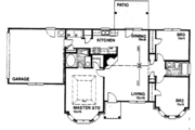 Ranch Style House Plan - 3 Beds 2 Baths 1256 Sq/Ft Plan #30-228 
