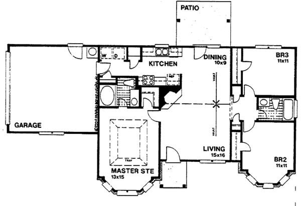 Home Plan - Ranch Floor Plan - Main Floor Plan #30-228