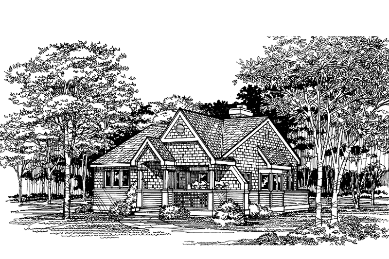Dream House Plan - Exterior - Front Elevation 3 for Country House Plan #320-952 - 2 bed, 2 bath