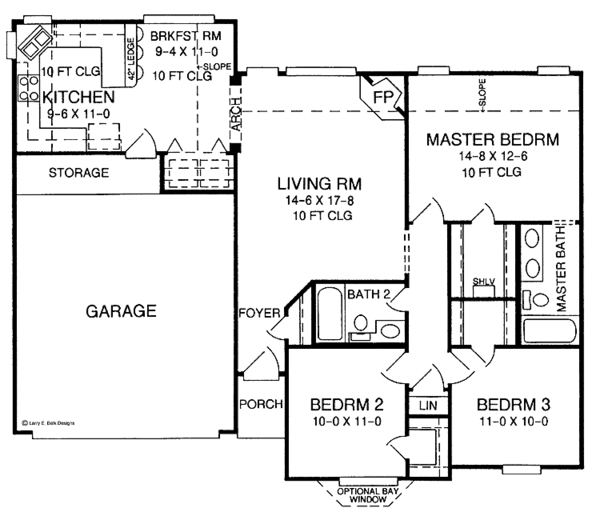 House Plan Design - Ranch Floor Plan - Main Floor Plan #952-161