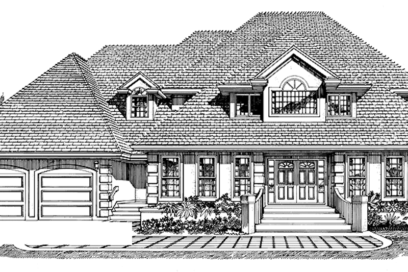 Dream House Plan - Exterior - Front Elevation 3 for Traditional House Plan #47-989 - 4 bed, 2 bath