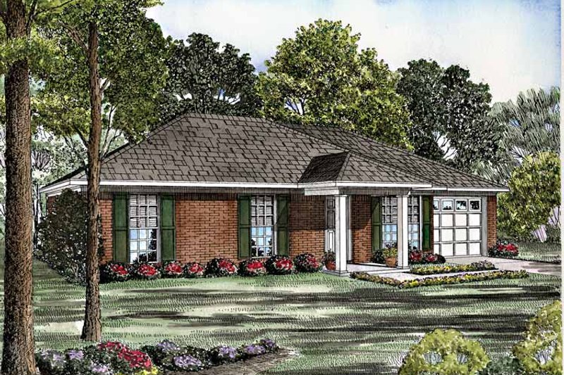 Architectural House Design - Colonial Exterior - Front Elevation Plan #17-3129